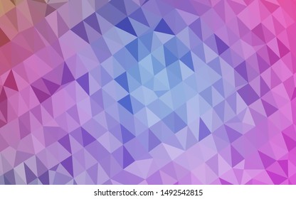Light Pink, Blue vector blurry triangle pattern. Colorful illustration in abstract style with gradient. New texture for your design.