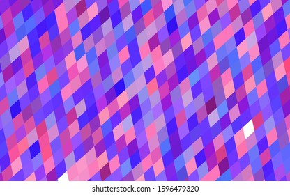 Light Pink, Blue vector blurry rectangular background. Geometric background in square style with gradient. The pattern can be used for brand-new background.