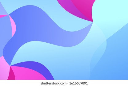 Light Pink, Blue vector blurry arched background. Glitter abstract illustration with wry lines. The textured pattern can be used for background.
