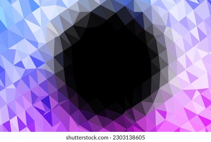 Plantilla de triángulo de visión borrosa claro, azul vectorial. Ilustración abstracta colorida con gradiente. Patrón elegante para un libro de marca.