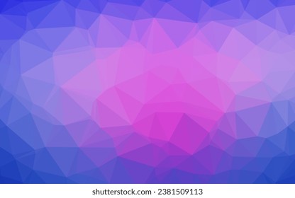Light Pink, Blue vector blurry triangle template. Triangular geometric sample with gradient.  Triangular pattern for your business design.