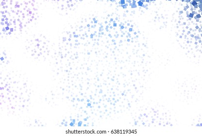 Light Pink, Blue vector blurry rectangular background. Geometric background in square style with gradient. The pattern can be used for brand-new background.