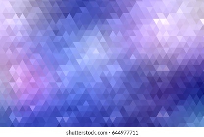 Light Pink, Blue vector blurry triangle pattern. A vague abstract illustration with gradient. Brand-new style for your business design.