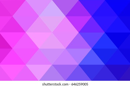 Light Pink, Blue vector blurry triangle background design. Geometric background in Origami style with gradient. 