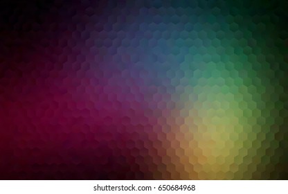 Light Pink, Blue vector blurry hexagon background design. Geometric background in Origami style with gradient. 