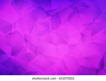Light Pink, Blue vector blurry triangle pattern. Modern geometrical abstract illustration with gradient. The polygonal design can be used for your web site.