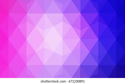 Light Pink, Blue vector blurry triangle background design. Geometric background in Origami style with gradient. 