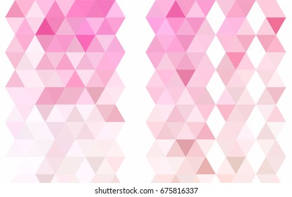 Light Pink, Blue vector blurry triangle background. Modern geometrical abstract illustration with gradient. The best triangular design for your business.