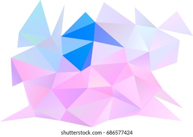 Light Pink, Blue vector blurry triangle background. Brand-new colored illustration in blurry style with gradient. A new texture for your design.