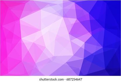 Light Pink, Blue vector blurry triangle background design. Geometric background in Origami style with gradient. 