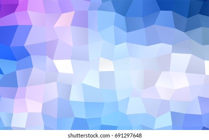 Light Pink, Blue vector blurry rectangular background. Geometric background in square style with gradient. The pattern can be used for brand-new background.
