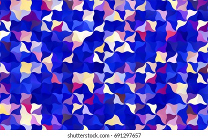 Light Pink, Blue vector blurry arched pattern. A completely new color illustration in a vague style. A new texture for your design.