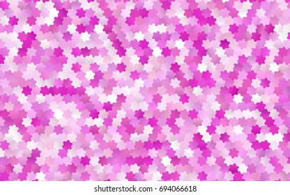 Light Pink, Blue vector blurry hexagon background design. Geometric background in Origami style with gradient. 