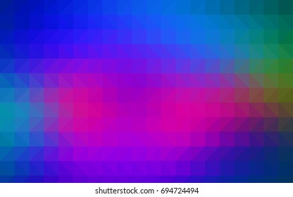 Light Pink, Blue vector blurry triangle pattern. Triangular geometric sample with gradient.  Brand-new design for your business.
