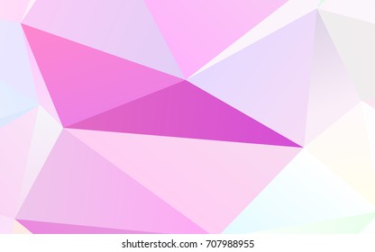 Light Pink, Blue vector blurry triangle pattern. Creative illustration in halftone style with gradient. The best triangular design for your business.