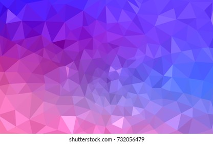 Light Pink, Blue vector blurry triangle background design. Geometric background in Origami style with gradient. 