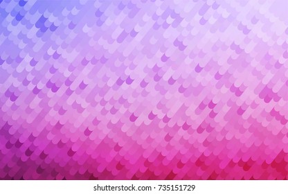 Light Pink, Blue vector blurry arched background. Modern geometrical abstract illustration with gradient bandy lines. Brand-new design for your business.