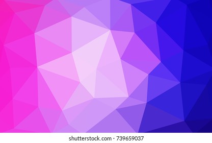 Light Pink, Blue vector blurry triangle background design. Geometric background in Origami style with gradient. 