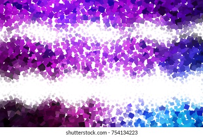 Light Pink, Blue vector blurry rectangular background. Geometric background in square style with gradient. The pattern can be used for brand-new background.