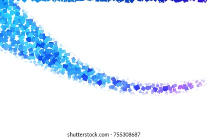 Light Pink, Blue vector blurry rectangular background. Geometric background in square style with gradient. The pattern can be used for brand-new background.