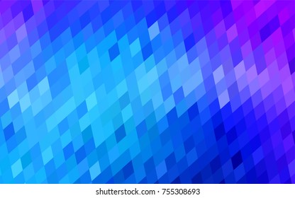 Light Pink, Blue vector blurry rectangular background. Geometric background in square style with gradient. The pattern can be used for brand-new background.