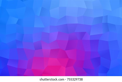 Light Pink, Blue vector blurry rectangular background. Geometric background in square style with gradient. The pattern can be used for brand-new background.