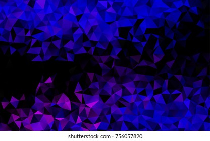 Light Pink, Blue vector blurry triangle pattern. Creative illustration in halftone style with gradient. A completely new design for your business.