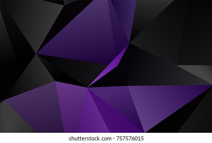Light Pink, Blue vector blurry triangle template. Geometric illustration in Origami style with gradient.  The textured pattern can be used for background.