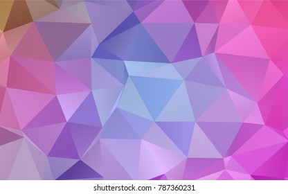 Light Pink, Blue vector blurry triangle pattern. Colorful abstract illustration with gradient. Brand-new style for your business design.