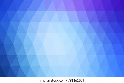 Light Pink, Blue vector blurry triangle background design. Geometric background in Origami style with gradient. 