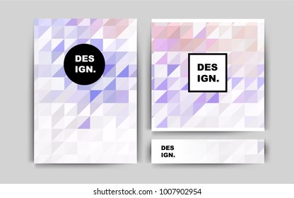 Light Pink, Blue vector brochure for ui, ux design. Booklet with textbox on colorful abstract background. Beautiful design for cover of notepads.