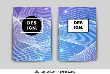 Light Pink, Blue vector brochure for ui, ux design. Beautiful colored sample in A4 size. Beautiful design for cover of notepads.