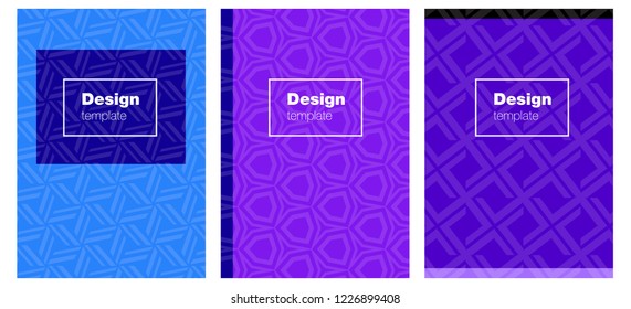 Light Pink, Blue vector brochure for ui, ux design. Beautiful colorful sample in abstract style. Pattern notebooks, journals.