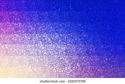 Light Pink, Blue vector christmas polygon background. Low poly Illustration consisting of triangles with snowflakes. Texture background of New Year celebration.