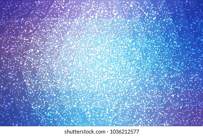 Light Pink, Blue vector christmas polygon background. Low poly Illustration consisting of triangles with snowflakes. Texture background of New Year celebration.