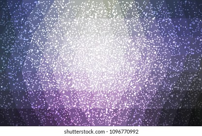 Light Pink, Blue vector christmas postcard low polygon background. Illustration consisting of triangles. Abstract triangular polygonal origami or crystal design of New Year celebration.