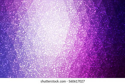 Light Pink Blue vector christmas postcard low polygon background. Illustration consisting of triangles. Abstract triangular polygonal origami or crystal design of New Year celebration.