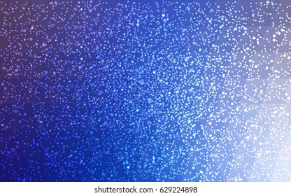 Light Pink, Blue vector christmas polygon background. Low poly Illustration consisting of triangles with snowflakes. Texture background of New Year celebration.