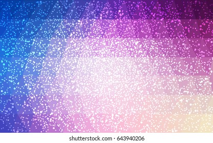 Light Pink, Blue vector christmas postcard low polygon background. Illustration consisting of triangles. Abstract triangular polygonal origami or crystal design of New Year celebration.