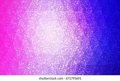 Light Pink, Blue vector christmas postcard low polygon background. Illustration consisting of triangles. Abstract triangular polygonal origami or crystal design of New Year celebration.