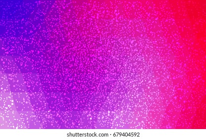 Light Pink, Blue vector christmas postcard low polygon background. Illustration consisting of triangles. Abstract triangular polygonal origami or crystal design of New Year celebration.