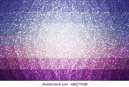 Light Pink, Blue vector christmas postcard low polygon background. Illustration consisting of triangles. Abstract triangular polygonal origami or crystal design of New Year celebration.