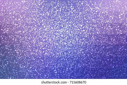 Light Pink, Blue vector christmas polygon background. Low poly Illustration consisting of triangles with snowflakes. Texture background of New Year celebration.