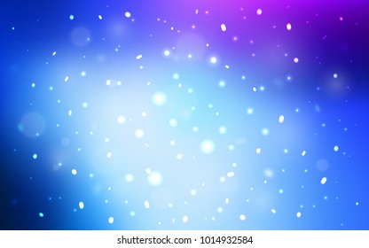 Light Pink, Blue vector cover with beautiful snowflakes. Modern geometrical abstract illustration with crystals of ice. The pattern can be used for year new  websites.