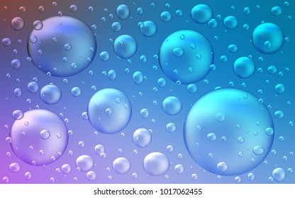 Light Pink, Blue vector cover with spots. Modern abstract illustration with colorful water drops. The pattern can be used for aqua ad, booklets.
