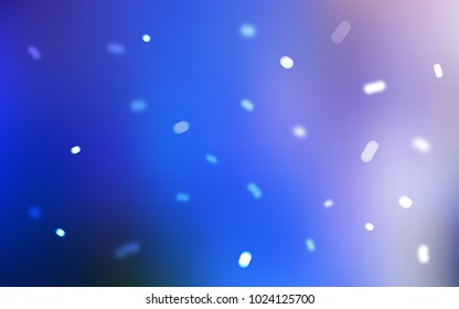 Light Pink, Blue vector cover with beautiful snowflakes. Glitter abstract illustration with crystals of ice. The template can be used as a new year background.