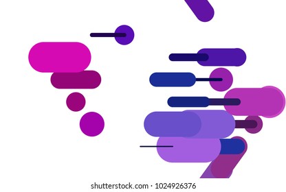 Light Pink, Blue vector cover with rounded stripes. Blurred decorative design in simple style with lines. The pattern can be used for medical ad, booklets, leaflets