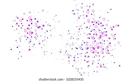 Light Pink, Blue vector  cover with spots. Modern abstract illustration with colorful water drops. Pattern can be used as texture of water, rain drops.