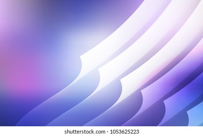 Light Pink, Blue vector cover with stright stripes. Shining colored illustration with sharp stripes. Smart design for your business advert.