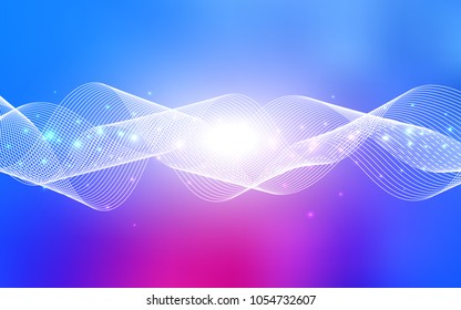 Light Pink, Blue vector cover with happy holiday ribbons. Glitter abstract illustration with colorful confetti, ribbons. The pattern can be used for carnival, festival leaflets.